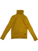 VINTAGE WOOLRICH Πλεκτό Πουλόβερ S/M | Ζιβάγκο & Χοντρή Πλέξη | Μουστάρδα